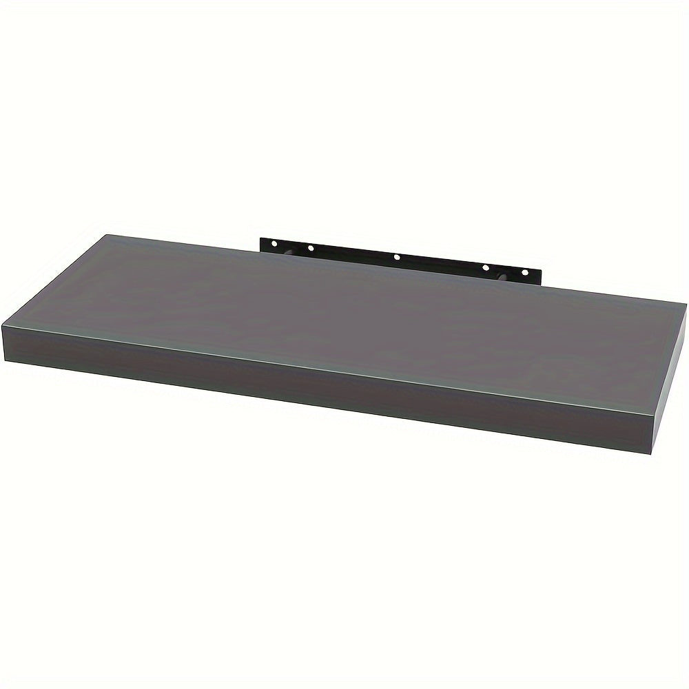 Modern Wooden Floating Shelf - Wall-Mounted Storage for CDs, DVDs, Books in Office, Living Room, Bedroom, Kitchen