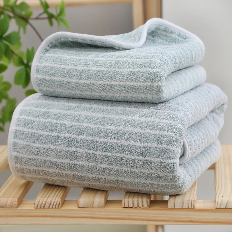 Quick-Drying Towel Coral Fleece Towels Bath Towels Thickened Absorbent for Swimming Pool Sports Fitness Gift Towels