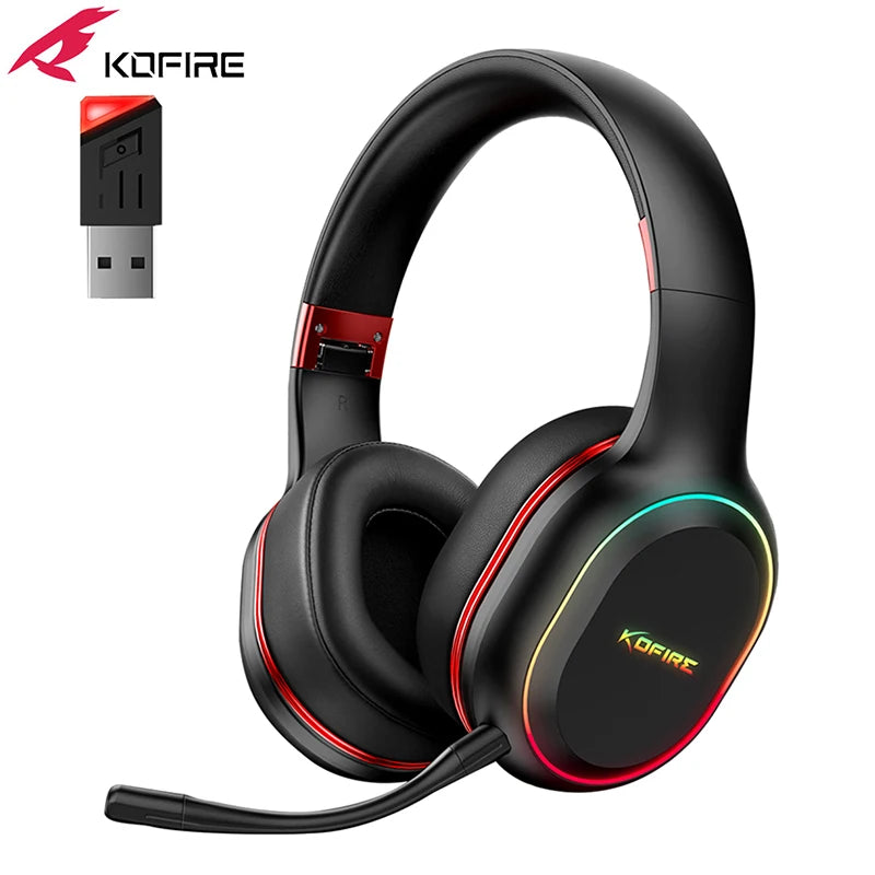 KOFIRE UG-05 2.4GHz / Wireless Bluetooth Gaming Headset for PC, Dynamic EQ Ultra-Low Latency, 30H Playtime with Microphone