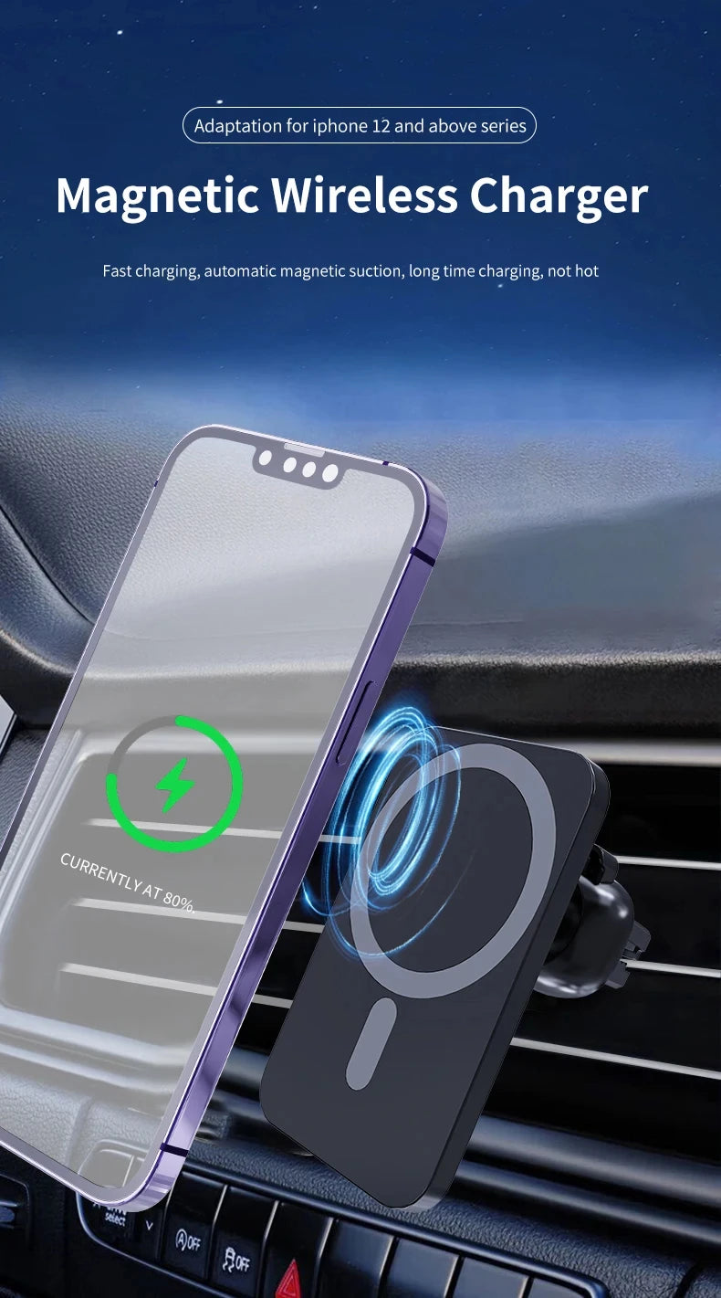 Magnetic Wireless Car Charger - MagSafe for Apple iPhone