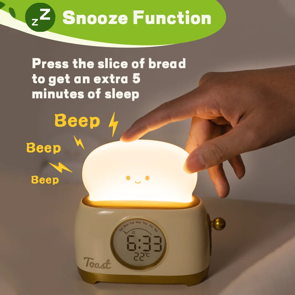 Kid Alarm Clock - LED Night Light Digital Clock