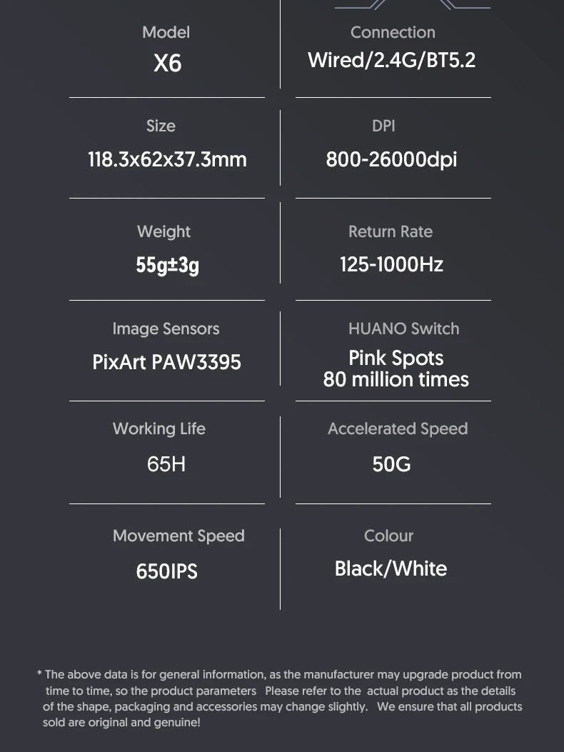 Attack Shark X6 - Tri-Mode Connection RGB Touch Magnetic Charging Base