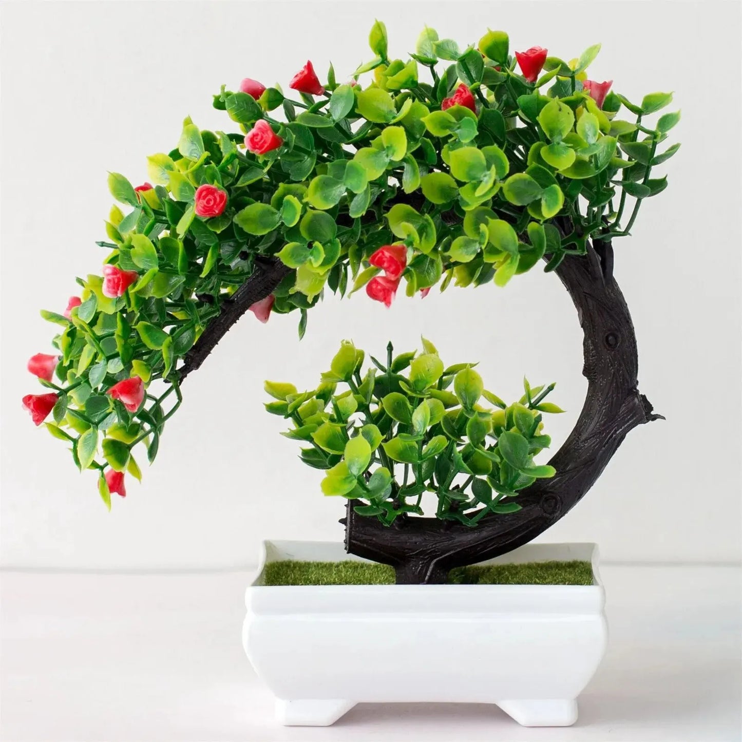 Artificial Plants Bonsai Simulated Tree Potted Plants Fake Flowers Table Potted Ornaments