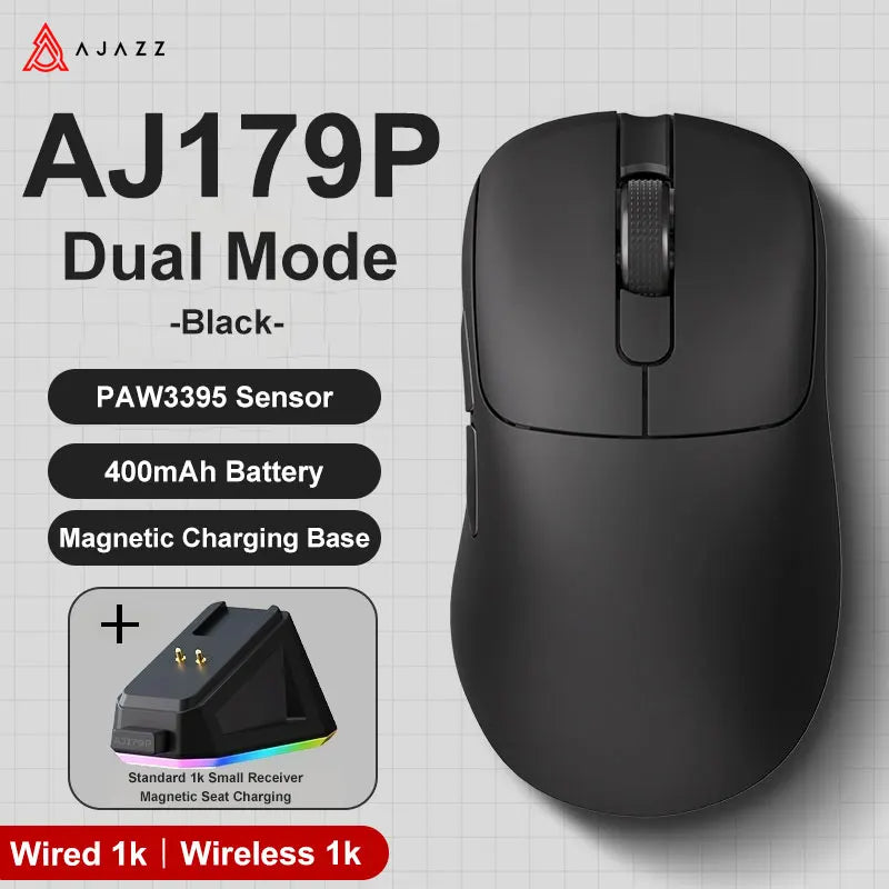 AJAZZ AJ179 PRO - Wireless Mouse with Magnetic Charging Base Ergonomic