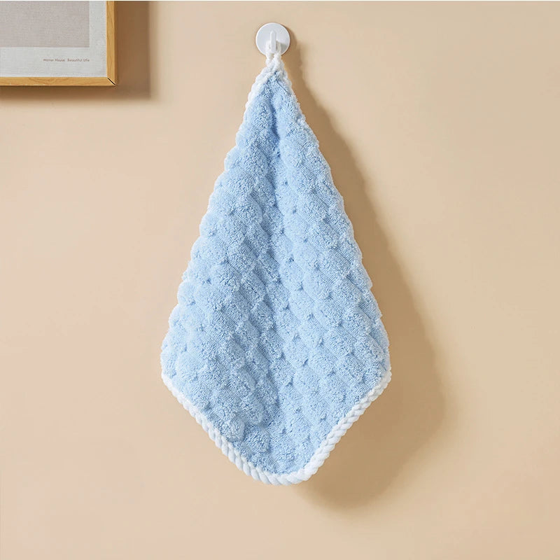 Hand Towel Lovely Cloud Pattern Super Absorbent Hand Towel with Cloud Lattice Pattern for Bathroom Decoration for Daily Use