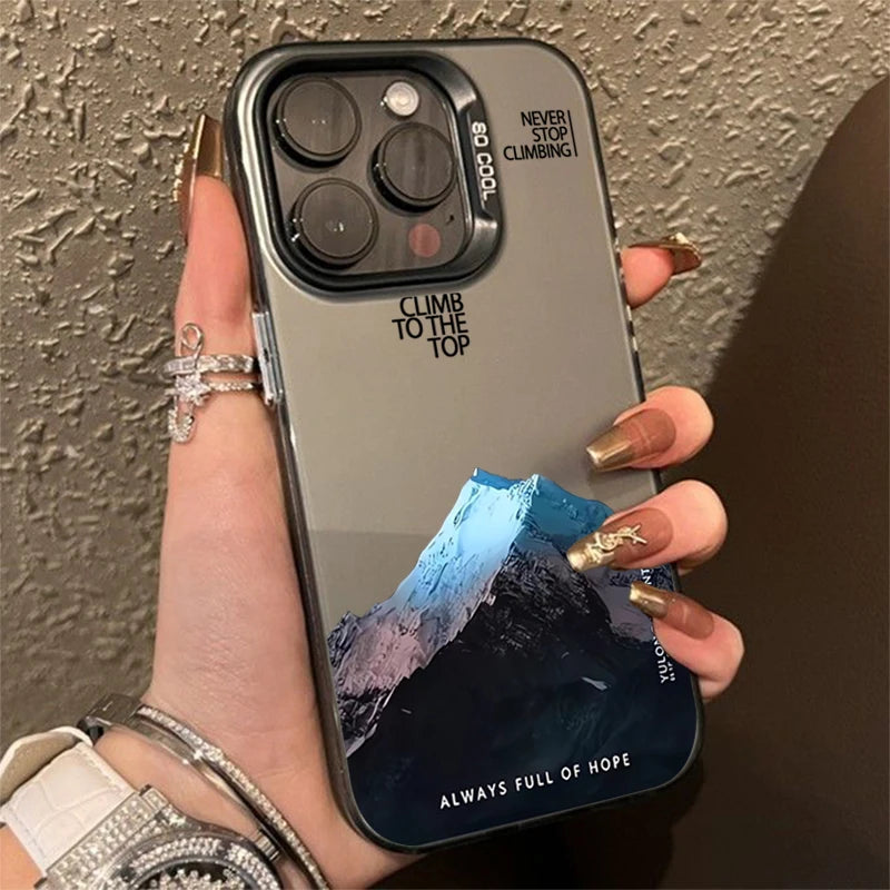 INS Mountain Landscape Sunset IMD - Phone Case For Apple iPhone (15-16)