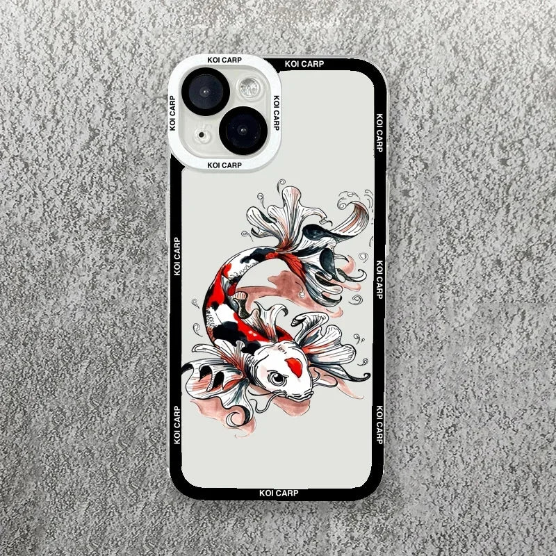 Art Fish Koi Carp Clear - Phone Case For Apple iPhone (14-16)