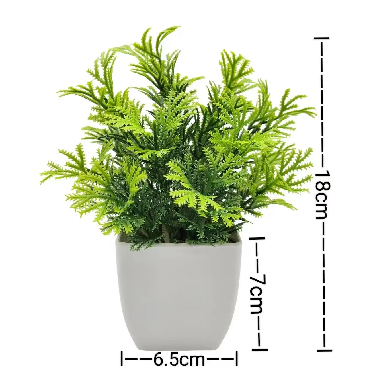 1Pc Artificial Plants with Plastics Pots Perfect Greenery for Home Decorations