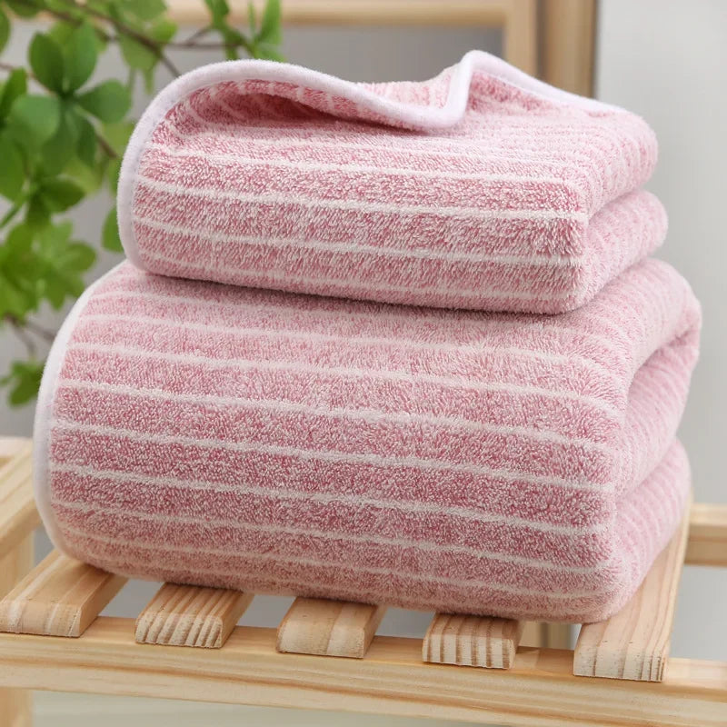 Quick-Drying Towel Coral Fleece Towels Bath Towels Thickened Absorbent for Swimming Pool Sports Fitness Gift Towels