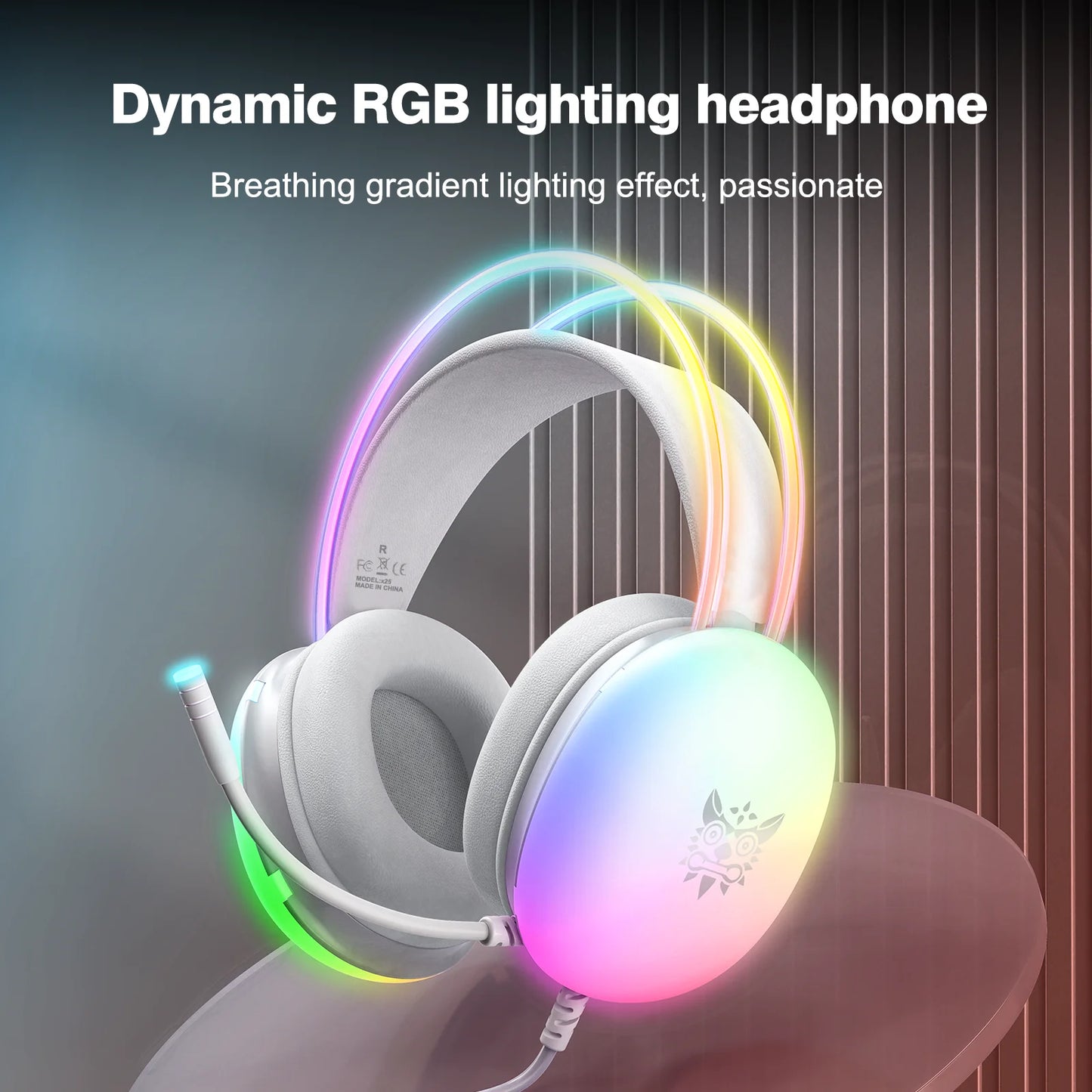 ONIKUMA Gaming Headset - FULL RGB Light Design Headphones with Mic Headphone