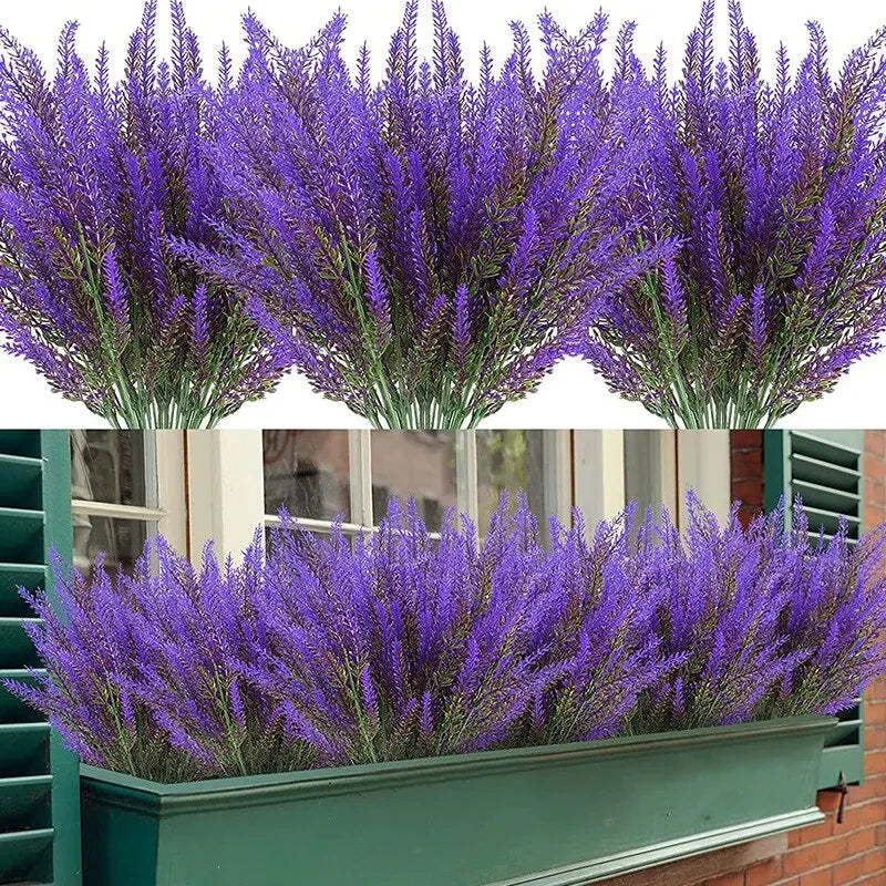 5Pcs Artificial Lavender. Fake Flower Wedding Romantic Provence Decor Nordic Style Vase Storage Home Decor Bouquetl