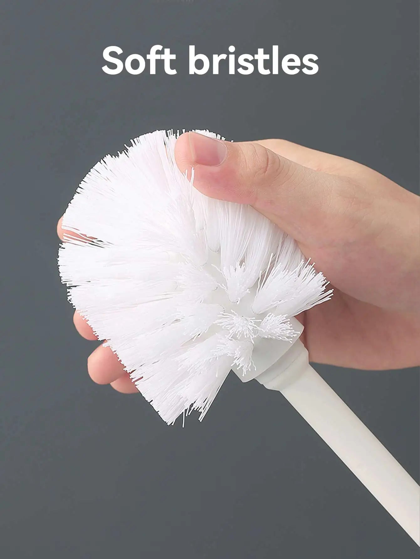 WORTHBUY Plastic Toilet Brush With Standing Base Long Handle Toilet Cleaning Brush For WC Bathroom Accessories Cleaning Tools