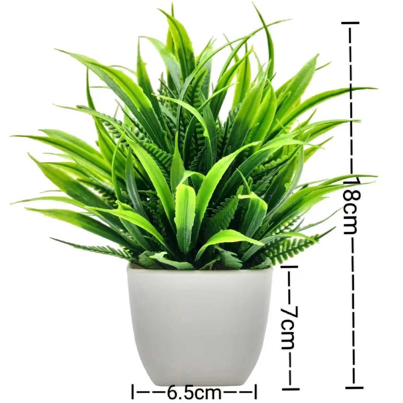 1Pc Artificial Plants with Plastics Pots Perfect Greenery for Home Decorations