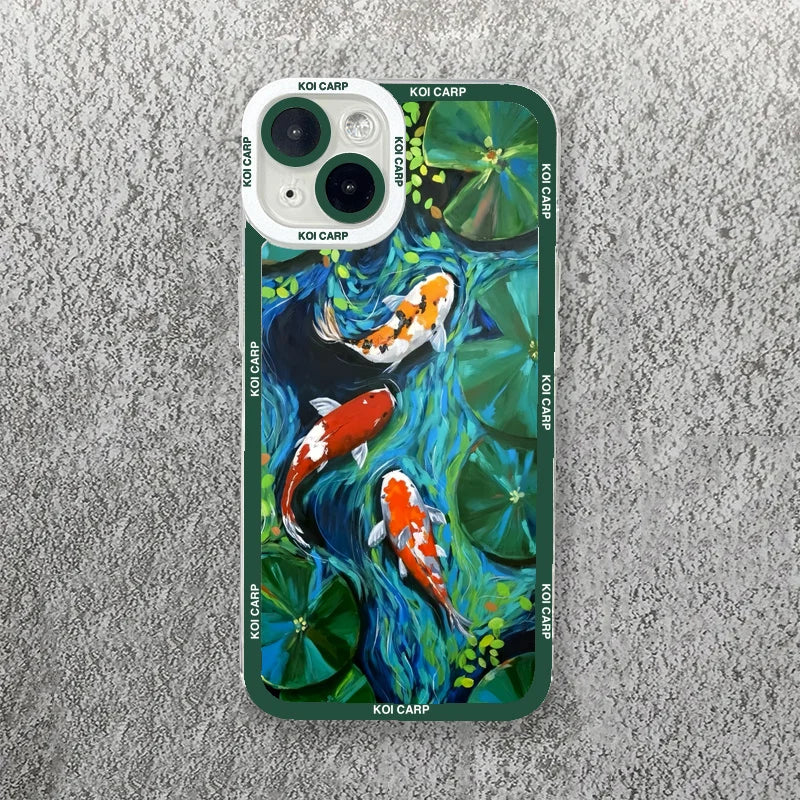 Art Fish Koi Carp Clear - Phone Case For Apple iPhone (14-16)