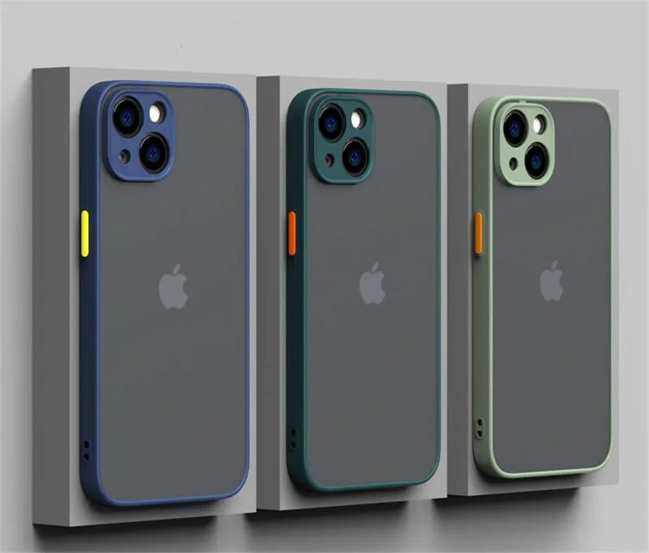 Shockproof Armor Matte - Case For Apple iPhone (14-16)