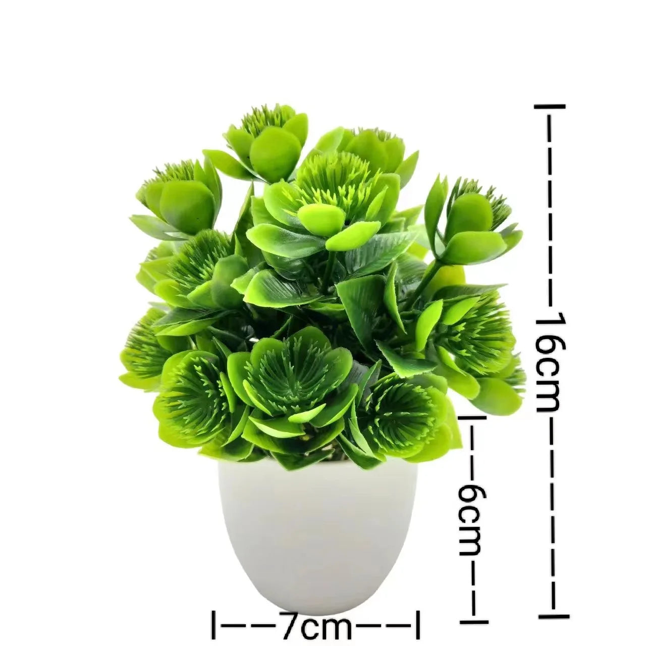 1Pc Artificial Plants with Plastics Pots Perfect Greenery for Home Decorations