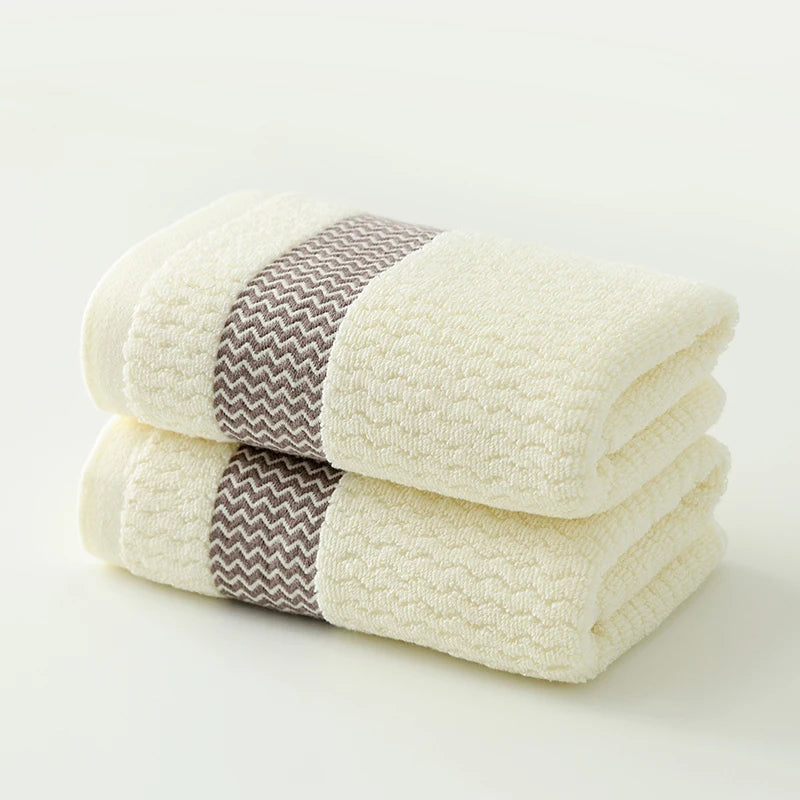 2 Towels Thickened Absorbent Towel Pure Cotton