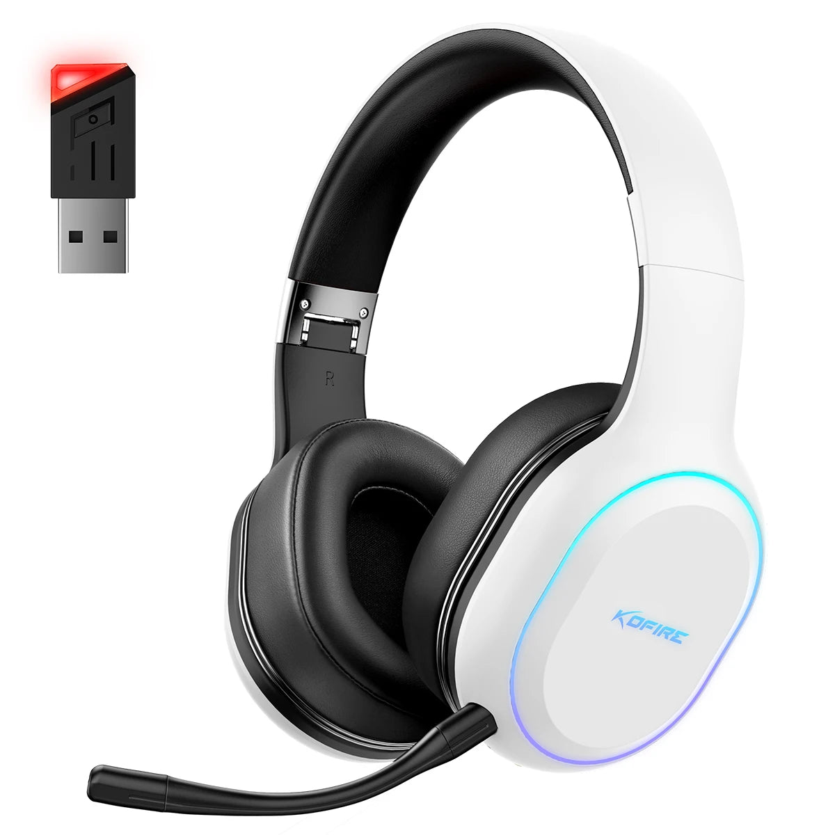 KOFIRE UG-05 2.4GHz / Wireless Bluetooth Gaming Headset for PC, Dynamic EQ Ultra-Low Latency, 30H Playtime with Microphone