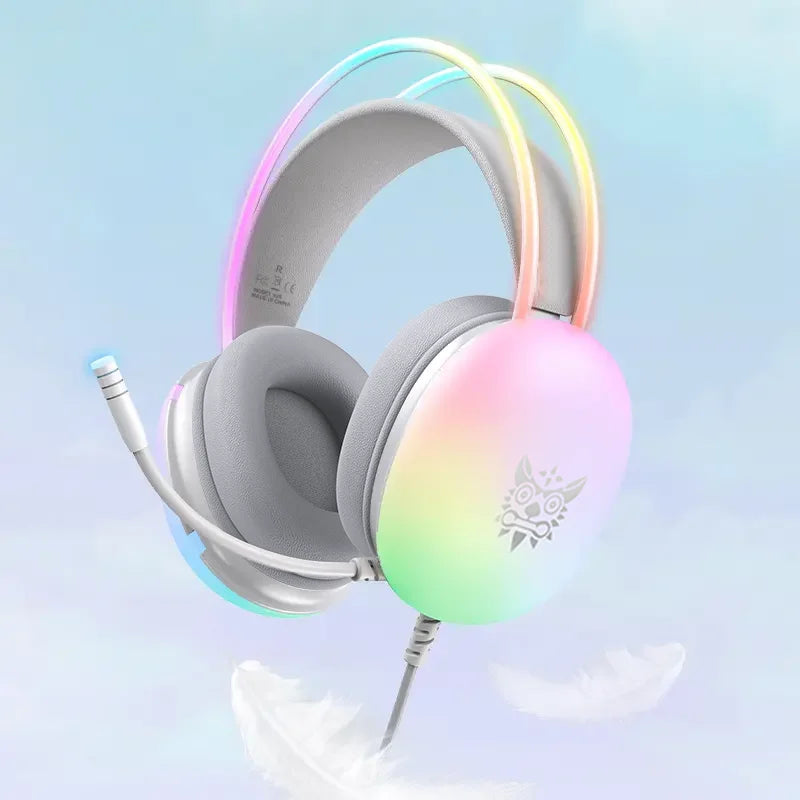 ONIKUMA Gaming Headset - FULL RGB Light Design Headphones with Mic Headphone