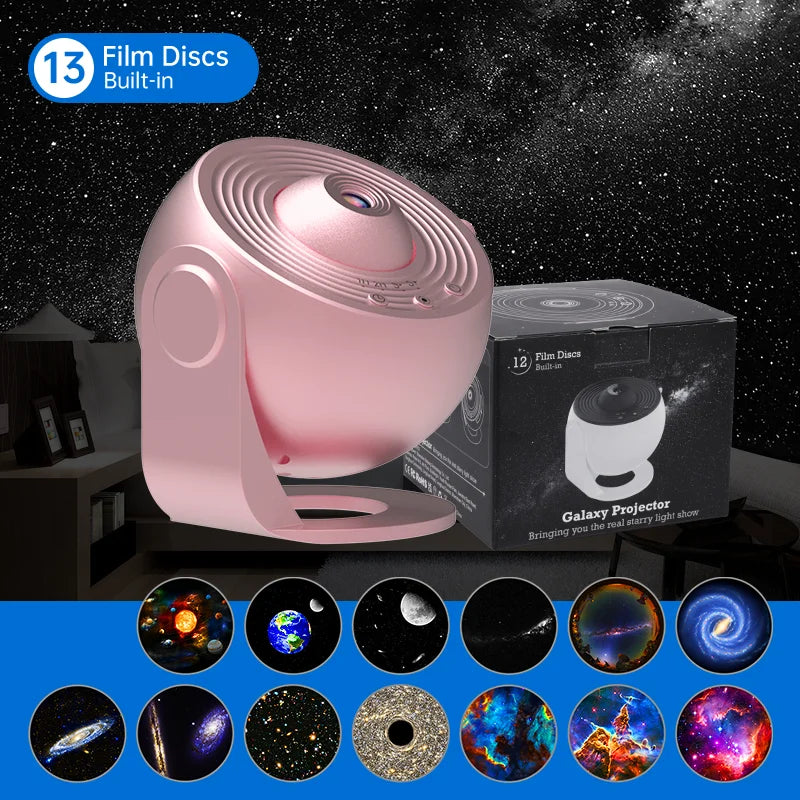 Night Light Galaxy Projector Starry Sky Projector 360° Rotate Planetarium Lamp For Kids Bedroom Valentines Day Gift Wedding Deco