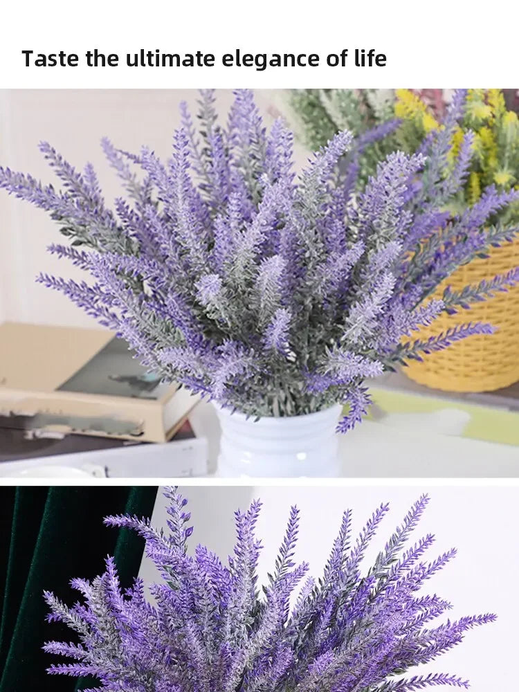 5Pcs Artificial Lavender. Fake Flower Wedding Romantic Provence Decor Nordic Style Vase Storage Home Decor Bouquetl