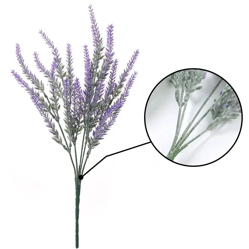 5Pcs Artificial Lavender. Fake Flower Wedding Romantic Provence Decor Nordic Style Vase Storage Home Decor Bouquetl