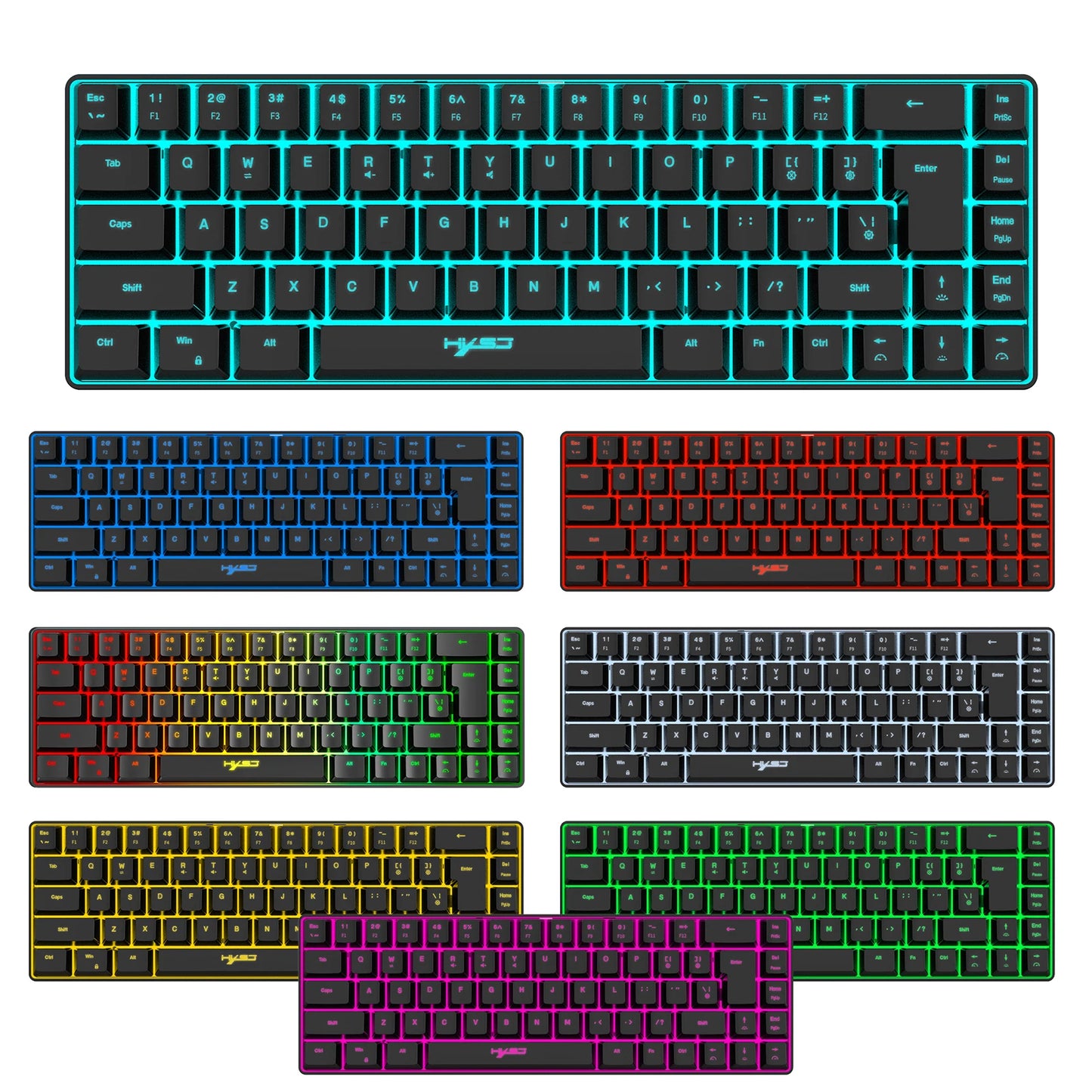 HXSJ V200 Wired K68 RGB Streamer - Gaming Keyboard