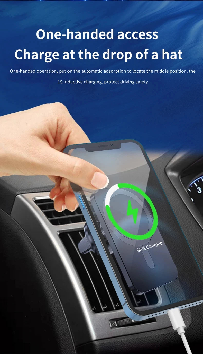 Magnetic Wireless Car Charger - MagSafe for Apple iPhone