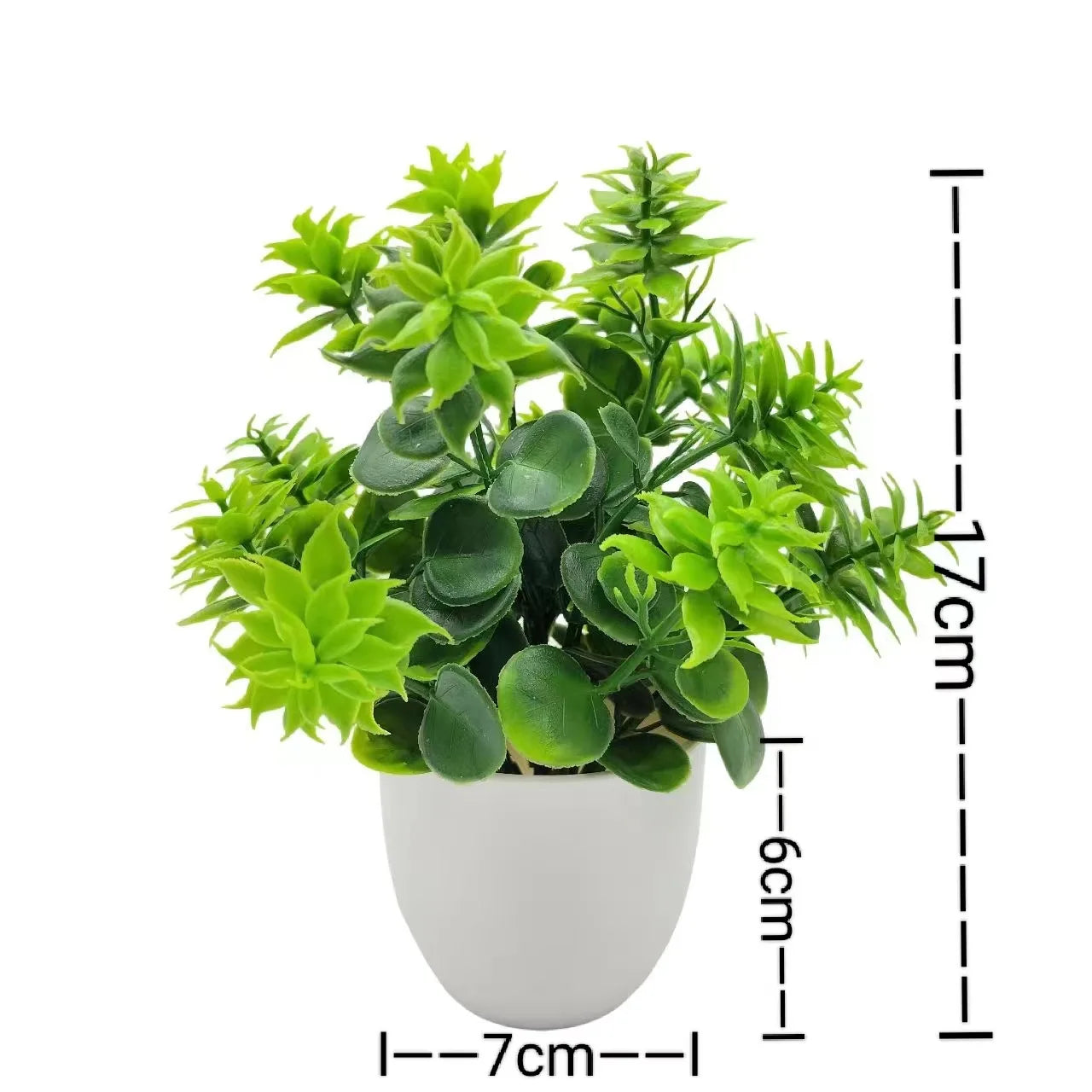 1Pc Artificial Plants with Plastics Pots Perfect Greenery for Home Decorations