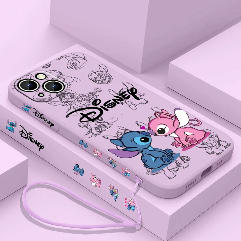 Disney Super Cute Stitch - Phone Case For Apple iPhone (14-15)