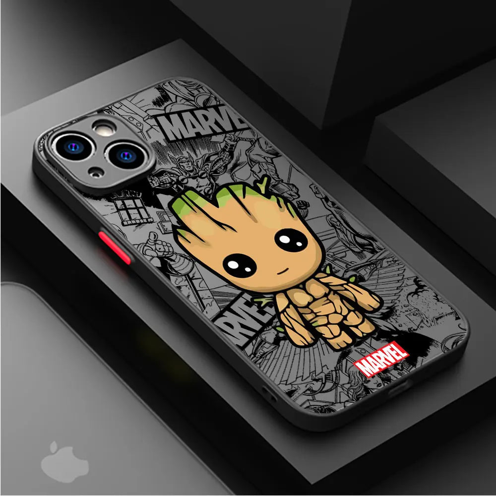 Cartoon Marvel Groot Spiderman - Hülle für Apple iPhone (12-15)