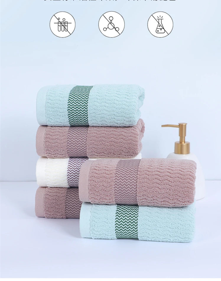 2 Towels Thickened Absorbent Towel Pure Cotton