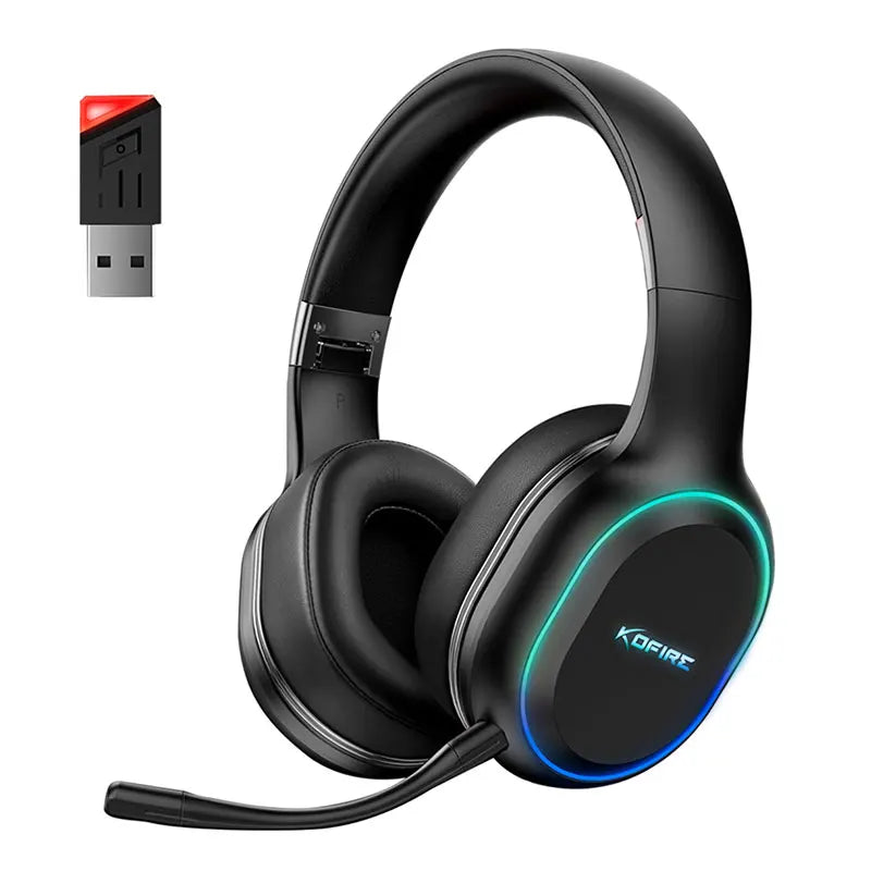 KOFIRE UG-05 2.4GHz / Wireless Bluetooth Gaming Headset for PC, Dynamic EQ Ultra-Low Latency, 30H Playtime with Microphone