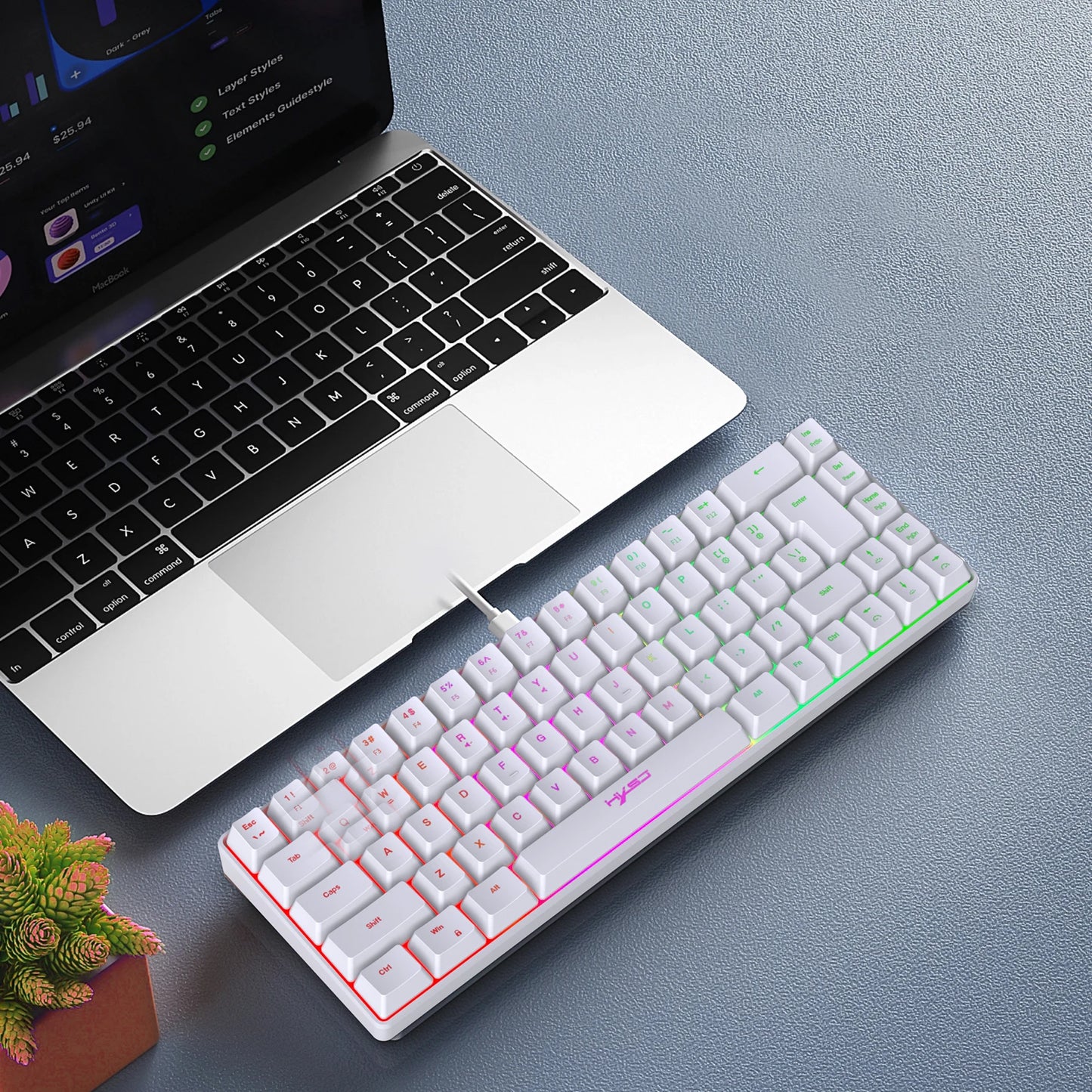 HXSJ V200 Wired K68 RGB Streamer - Gaming Keyboard