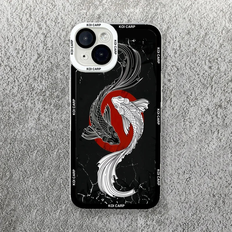 Art Fish Koi Carp Clear - Phone Case For Apple iPhone (14-16)