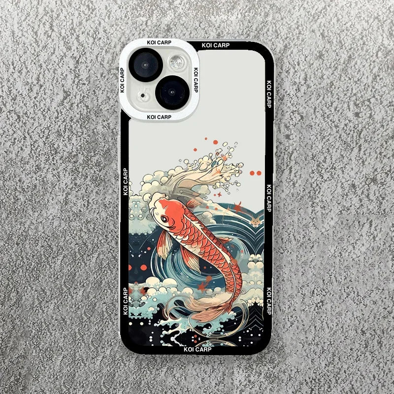 Art Fish Koi Carp Clear - Phone Case For Apple iPhone (14-16)