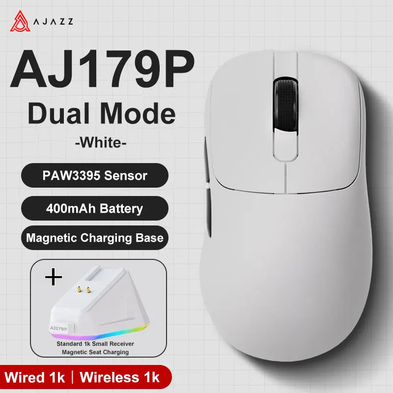 AJAZZ AJ179 PRO - Wireless Mouse with Magnetic Charging Base Ergonomic