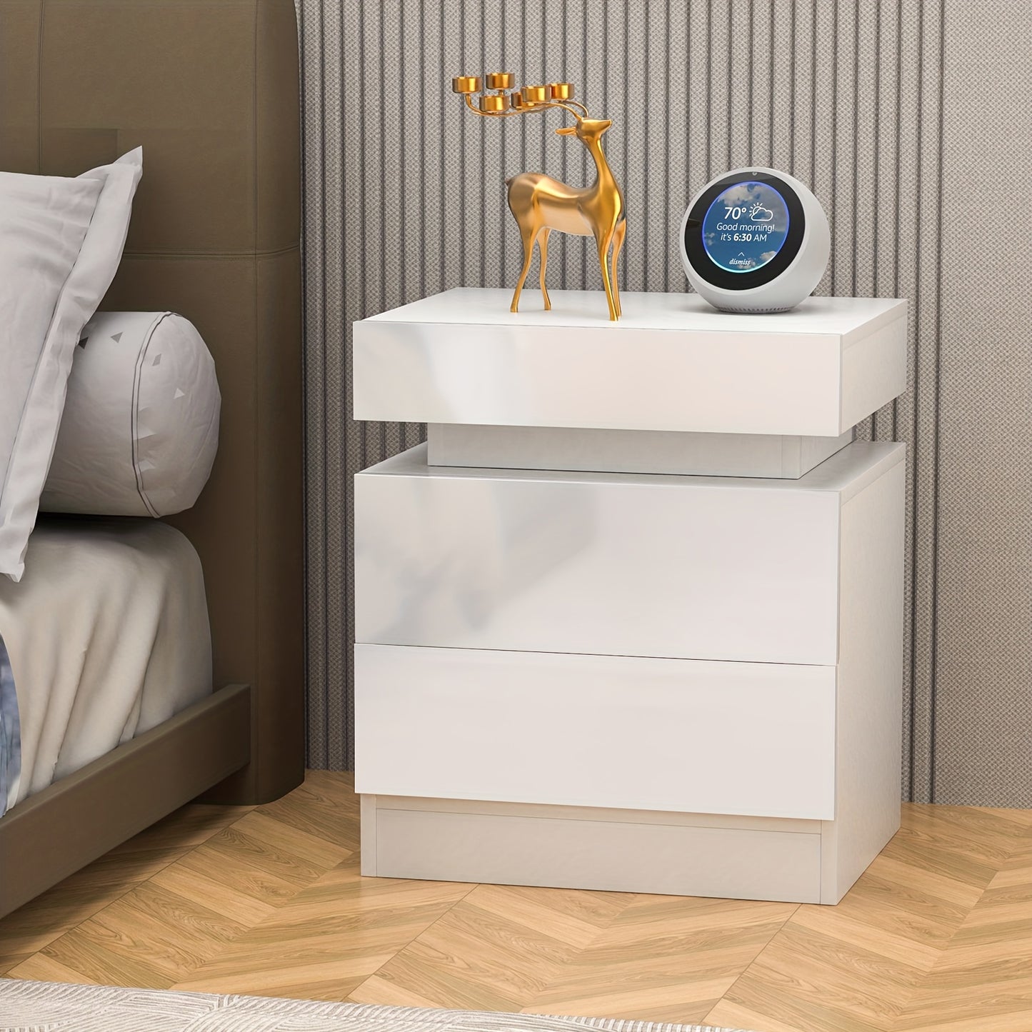 Bedside Table, Night Table With 3 Drawers And 16 Colours, Side Table For Bedroom, Living Room