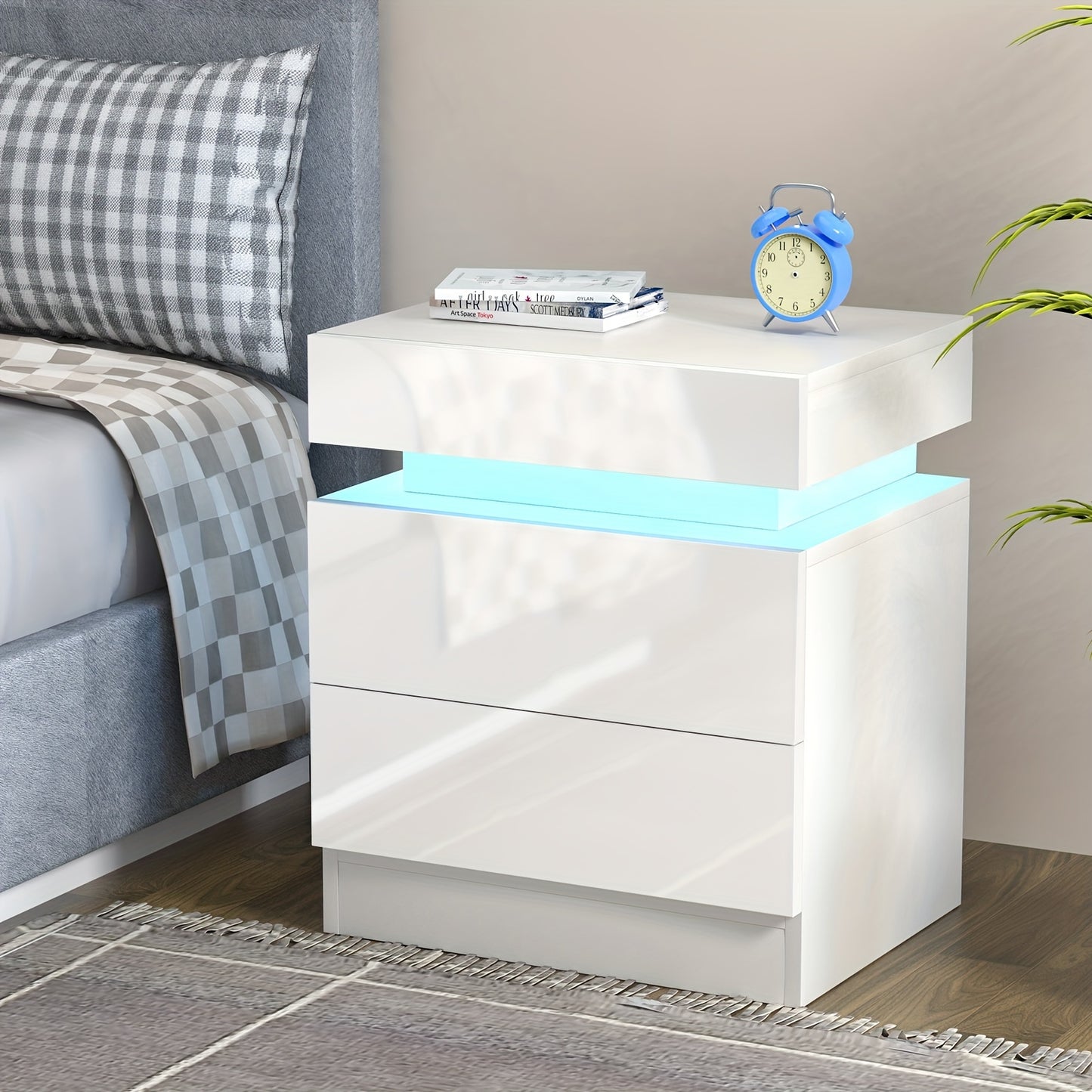 Bedside Table, Night Table With 3 Drawers And 16 Colours, Side Table For Bedroom, Living Room